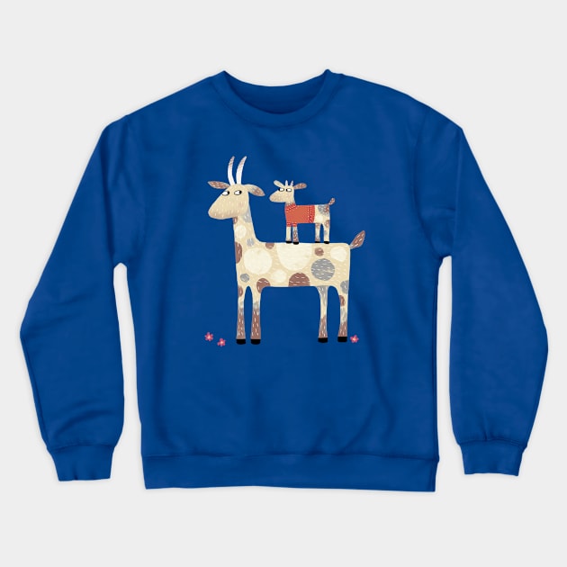 Goat Crewneck Sweatshirt by NicSquirrell